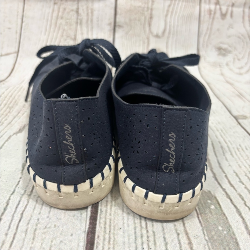 Skechers Sepulveda Floral Maze Casual Shoes Navy Cutout Sneakers Womens Sz 9 - Picture 5 of 7